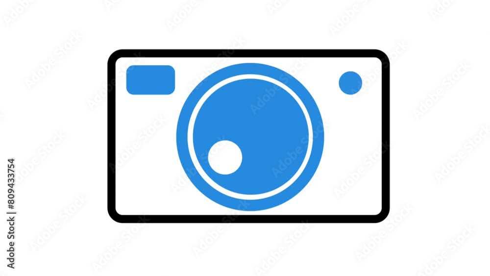 Animation of camera Icon suitable for content creator, presentation Animation of camera Icon suitable for content creator, presentation