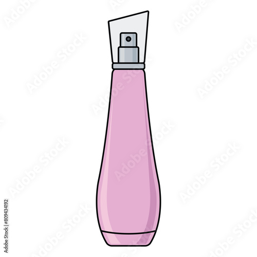 perfume bottle. glass bottle for perfume and perfumery .Vector illustration 
