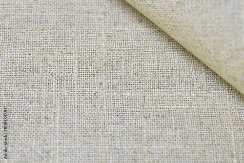 brown hemp viscose natural fabric cloth, sackcloth rough texture of textile fashion abstract background