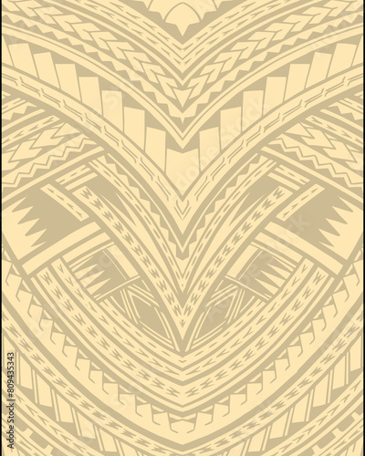 Polynesian Pattern. Unique and Novel Design Combining Polynesian Patterns photo