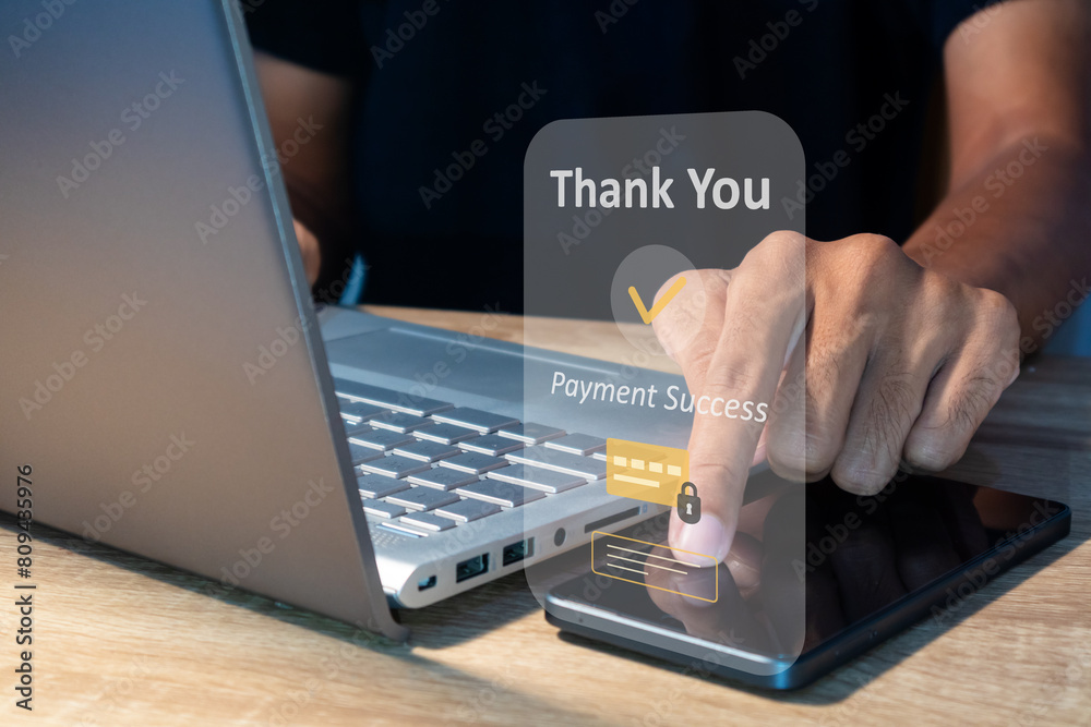 A man making payment for online shopping using a smart phone. Online payment concept. A man making payment for online shopping using a smart phone. Online payment concept.