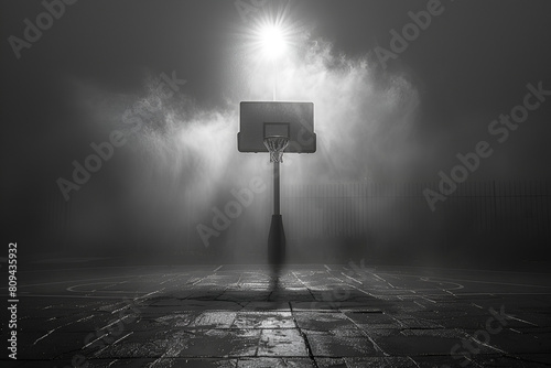 spotlight on the wall, Basketball on the spotlight  © Abdul