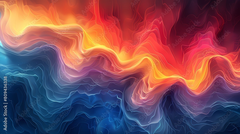 Colorful holographic terrain mountains illustration poster background Colorful holographic terrain mountains illustration poster background