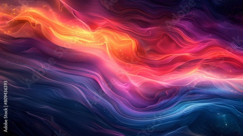 Wallpaper Mural Colorful holographic terrain mountains illustration poster background Torontodigital.ca