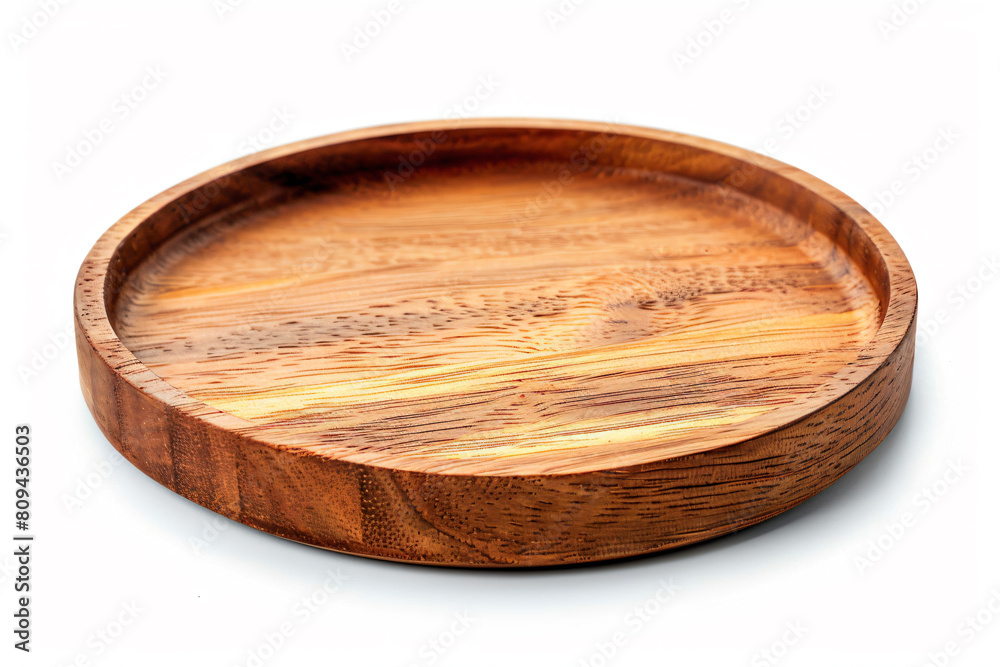 a wooden tray with a handle on a white surface a wooden tray with a handle on a white surface