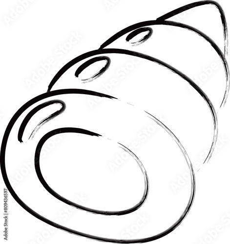 筆書き単品食べ物イラスト　チョコロール