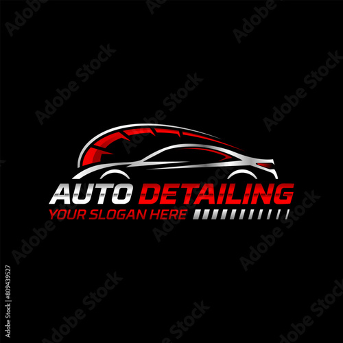 Illustration vector graphic of auto detailing services logo design