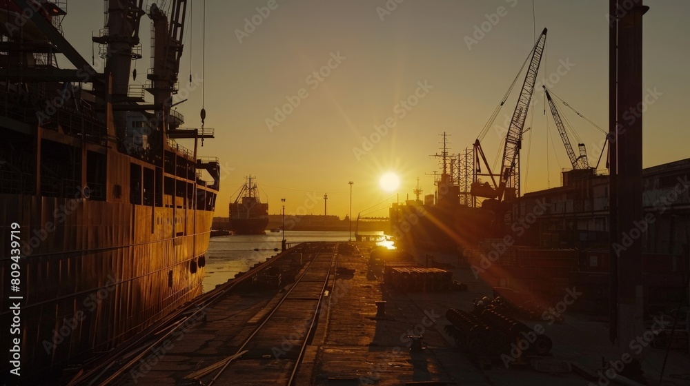Sunset at the Shipyard