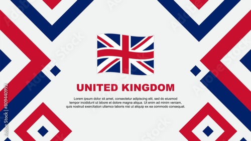 United Kingdom Flag Abstract Background Design Template. United Kingdom Independence Day Banner Wallpaper Vector Illustration. United Kingdom Template