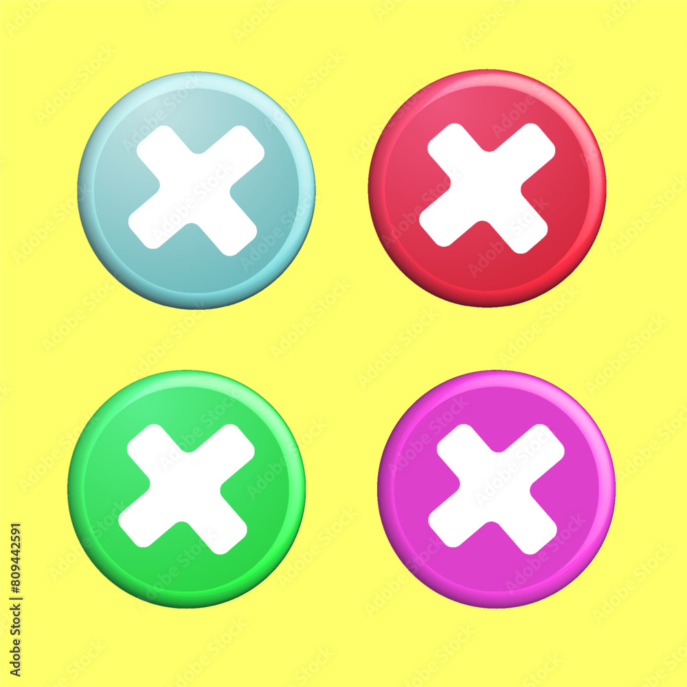 Fototapeta premium no collection 3D buttons for web