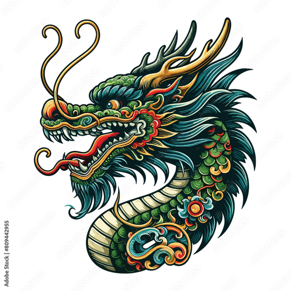 oriental dragon head vector oriental dragon head vector