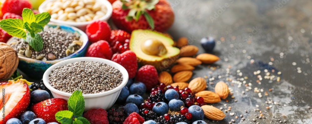 Various kinds of healthy food. fruits, vegetables and grains Various kinds of healthy food. fruits, vegetables and grains