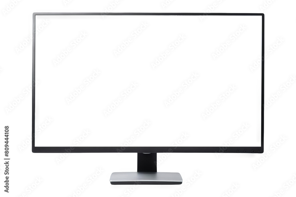 The image shows a generic widescreen computer monitor with a blank white screen. The monitor is black and has a silver stand. The image shows a generic widescreen computer monitor with a blank white screen. The monitor is black and has a silver stand.