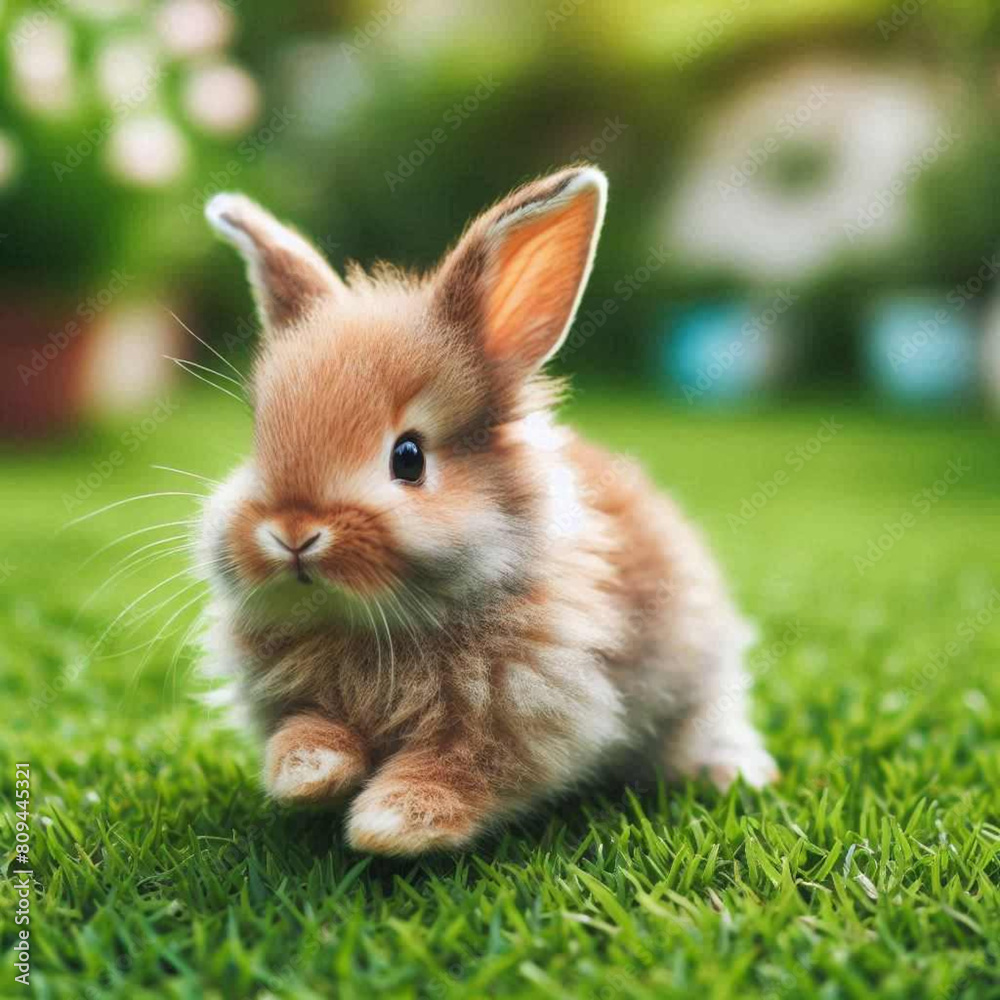 rabbit in the grass rabbit in the grass