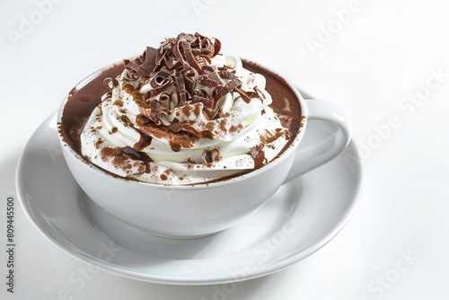 Captivating Alcoholic Hot Chocolate with Luxurious Chocolate Shavings