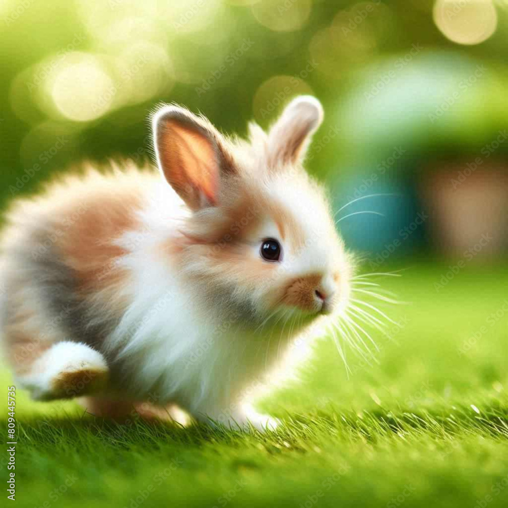 Fototapeta premium rabbit in the grass