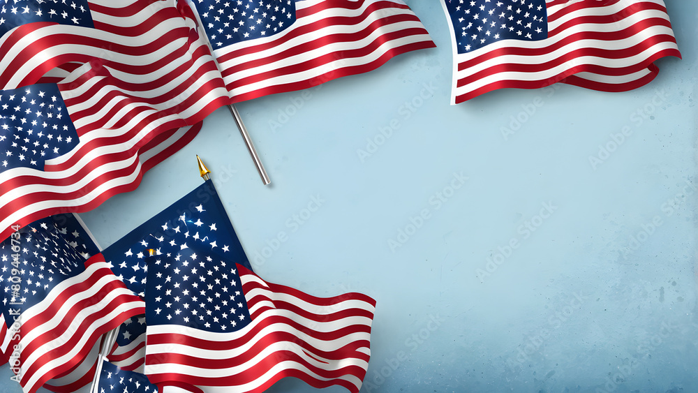 Obraz premium Independence day concept wallpaper, independence day, memorial day background, ai generated