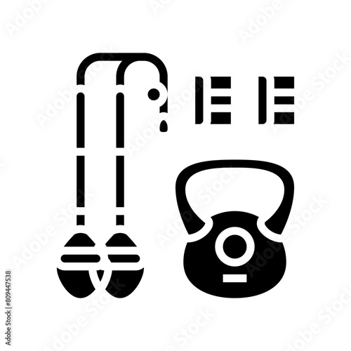 training gear clothing glyph icon vector. training gear clothing sign. isolated symbol illustration