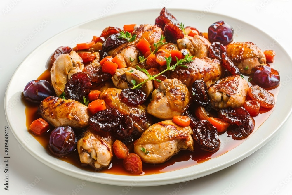 Irresistible Chicken with Ale and Dried Plums in Tomato Thyme Sauce Irresistible Chicken with Ale and Dried Plums in Tomato Thyme Sauce