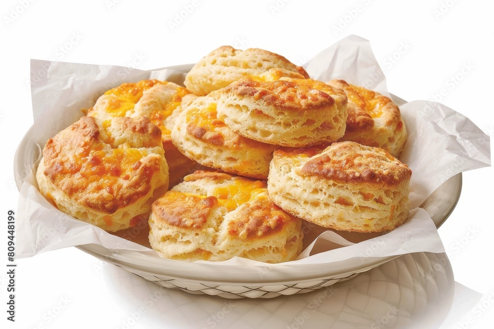 Savory Cheddar Ale Biscuits in Rustic Basket Savory Cheddar Ale Biscuits in Rustic Basket