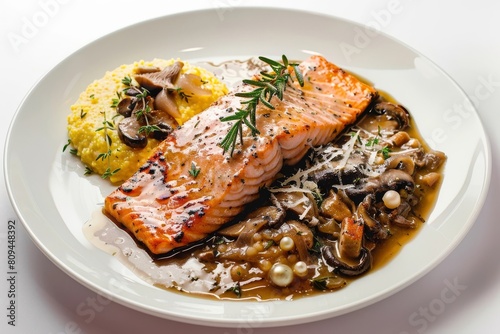 Stunning Dish: Alder Roasted Salmon with Rosemary Polenta