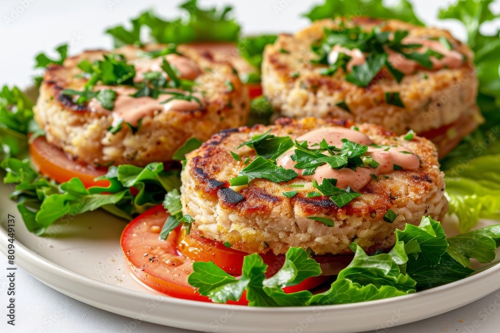 Tasty Albacore Tuna Patty Burgers with Tangy Tartar Sauce Tasty Albacore Tuna Patty Burgers with Tangy Tartar Sauce