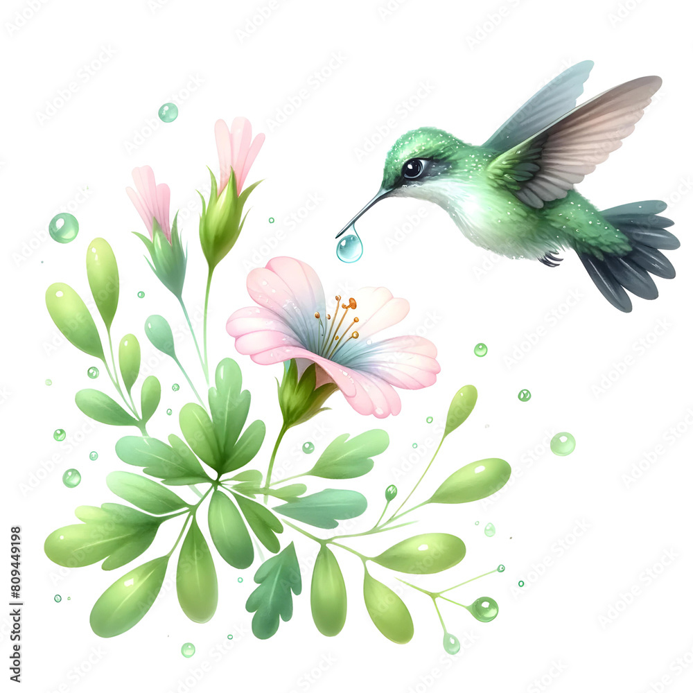 3d hummingbird and flowers 3d hummingbird and flowers