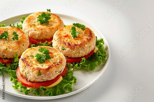 Healthy Albacore Tuna Patty Burgers with Tangy Tartar Sauce Drizzle