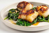 Mouthwatering Black Cod with Acacia Honey and Fragrant Spinach