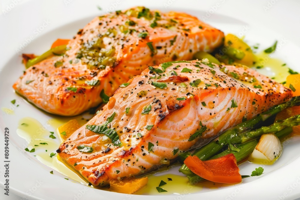Savory Alaska Sockeye Salmon with Fresh Herbs and Garlic Delight Savory Alaska Sockeye Salmon with Fresh Herbs and Garlic Delight
