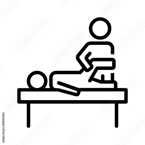 Vector black line icon for Rehabilitation