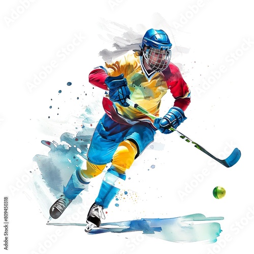 A hockey player