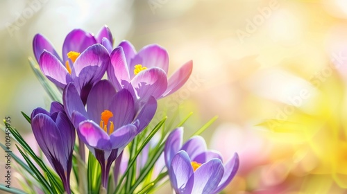 purple crocus flowers.