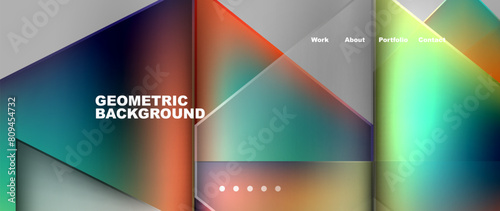 Gradient triangle geometric minimal wallpaper