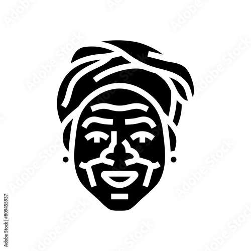 pensioner old woman avatar glyph icon vector. pensioner old woman avatar sign. isolated symbol illustration