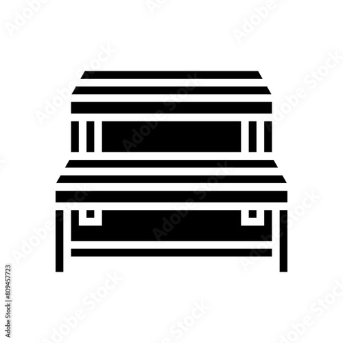 bench sauna glyph icon vector. bench sauna sign. isolated symbol illustration