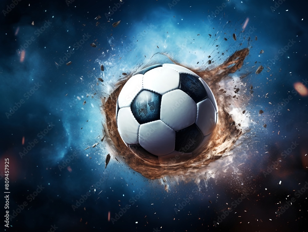 Naklejka premium Abstract soccer ball background wallpaper for background, business, poster, banner, flyer, game concept