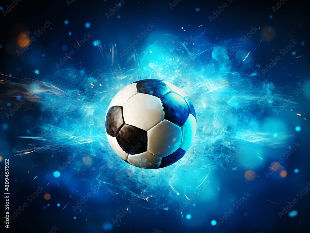 Naklejka premium Abstract soccer ball background wallpaper for background, business, poster, banner, flyer, game concept
