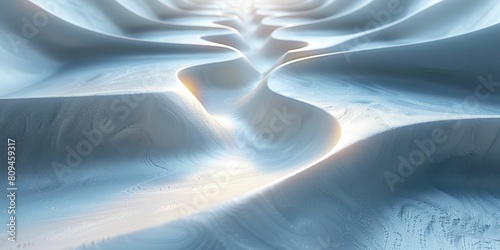 Ethereal blue swirls in digital dreamscape photo
