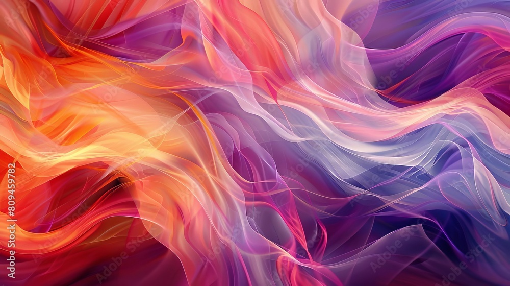 An abstract design of colorful waves, capturing movement and energy An abstract design of colorful waves, capturing movement and energy