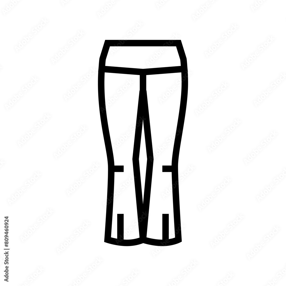 yoga pants clothing line icon vector. yoga pants clothing sign. isolated contour symbol black illustration yoga pants clothing line icon vector. yoga pants clothing sign. isolated contour symbol black illustration