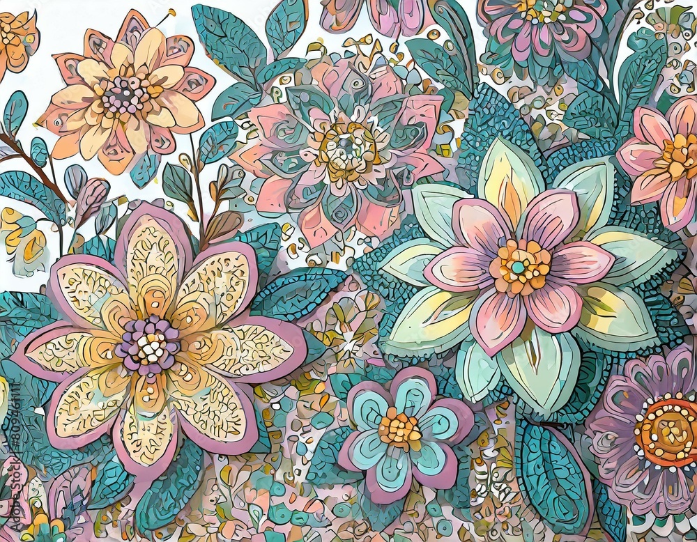 seamless pattern with flowers seamless pattern with flowers