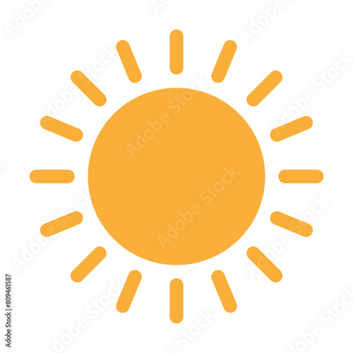 Sun flat icon vector. Summer pictogram. Sunlight symbol. for website design, web button, mobile app illustration