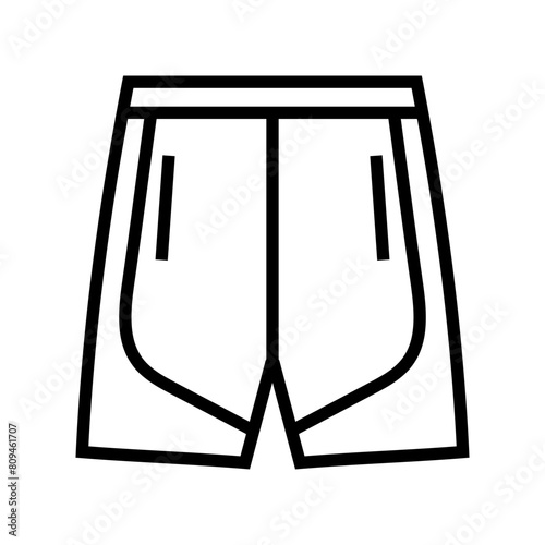 athletic short clothing line icon vector. athletic short clothing sign. isolated contour symbol black illustration