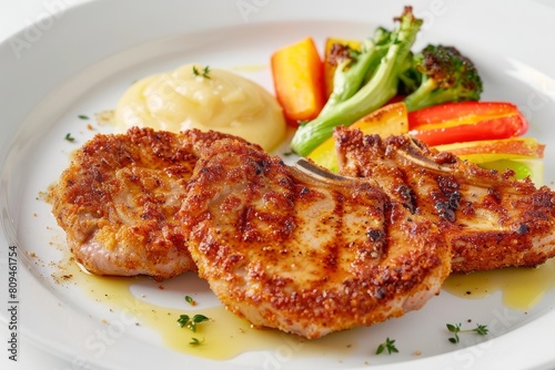 Mouthwatering Air-Fried Pork Chops with Delicious Accompaniments