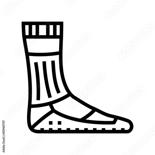 athletic socks clothing line icon vector. athletic socks clothing sign. isolated contour symbol black illustration