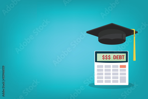 A graduate student calculates a student loan