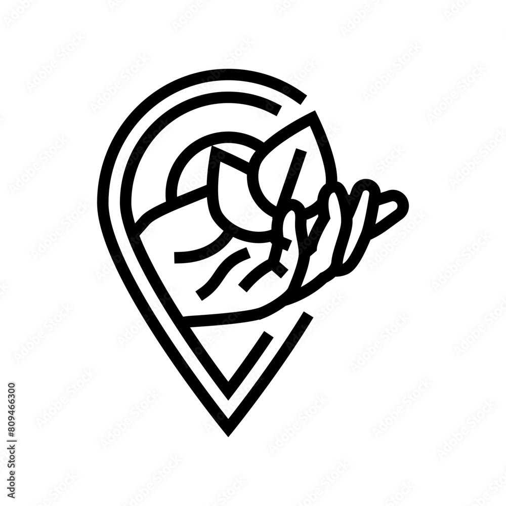 local product farmer line icon vector. local product farmer sign. isolated contour symbol black illustration local product farmer line icon vector. local product farmer sign. isolated contour symbol black illustration