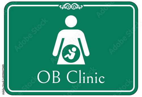 obstetrics (OB) clinic sign