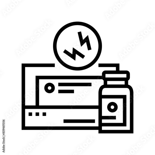 analgesics medicines pharmacy line icon vector. analgesics medicines pharmacy sign. isolated contour symbol black illustration